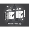 Merry christmas card vintage vector image