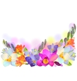 Horizontal background with gentle freesia flowers vector image