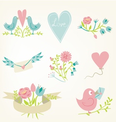 Valentines Day elements set Valentines Day elements set vector image