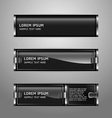 Collection abstract metal banner vector image