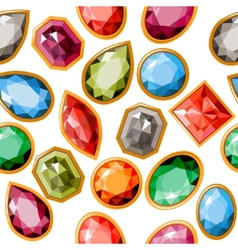 Seamless pattern with jewels vector image
