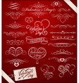 Decorative elements on valentines day vector image