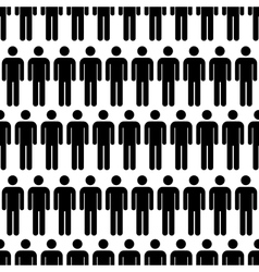 Crowd of black simple men icons seamless pattern Crowd of black simple men icons seamless pattern vector image