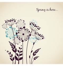 Spring dandelion flowers - background vector image