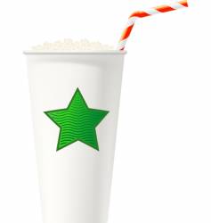 White paper or plstic cup vector image