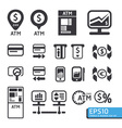Finance and business icon set vector image