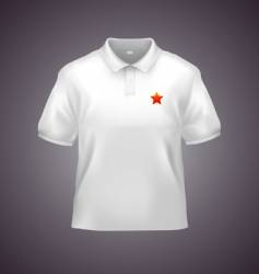 White polo shirt vector image