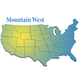 US states Region Mountain West map US states Region Mountain West map vector image