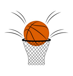 Basketball ring with net Royalty Free Vector Image