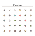 Finance Colored Line Icons vector image
