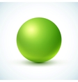 Green glossy sphere vector image