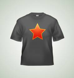 Black t-shirt vector image