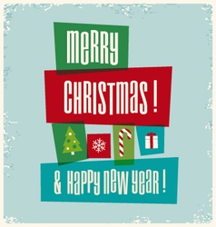 Merry christmas and happy new year vector image