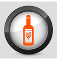 Orange and gray elegant glossy icon vector image