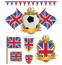 Great britain flags vector image