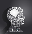 Elements are small icons Finance make in man think vector image