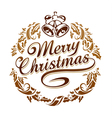 Merry christmas typography vector image