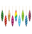 Christmas tree icicles set vector image