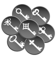 Key set silhouette vector image
