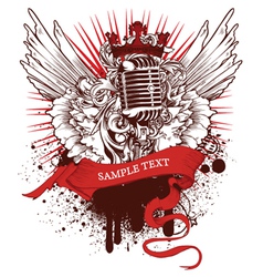 Music emblem vector image