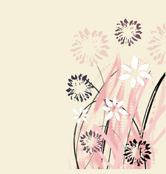 Creative universal floral card vector image
