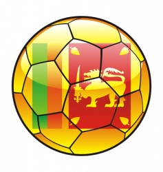 Sri Lanka flag on soccer ball vector image