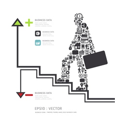 Elements are small icons Finance make in businessm vector image