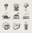 Fast food and drink vector image