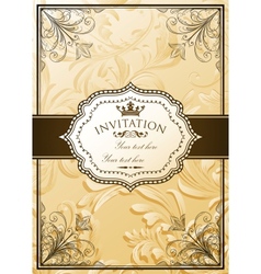 Vintage background with ornate frame vector image