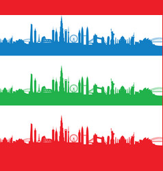 Set of cityscapes Set of cityscapes vector image