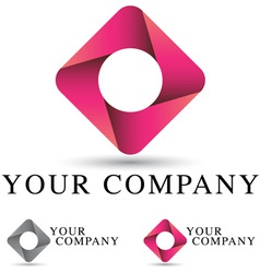 Pink ribbon logo vector image