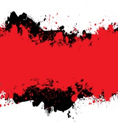 Red n black ink vector image