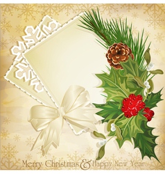 Vintage christmas background vector image