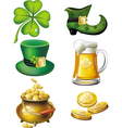 St patrick day set vector image