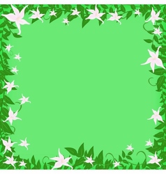 Frame with white flowers vector image