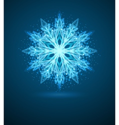 Blue snowflake vector image