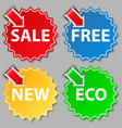 Stickers with arrows vector image