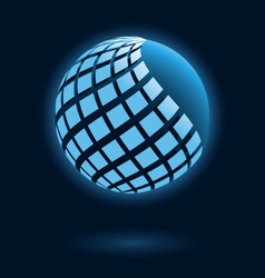 Abstract global icon vector image