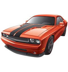Orange muscle car vector image