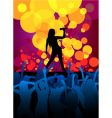 Singer girl vector image