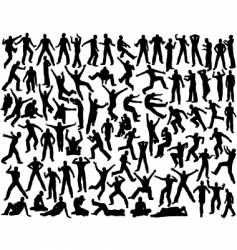 Male silhouettes vector image