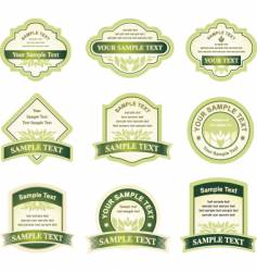 Natural label vector image