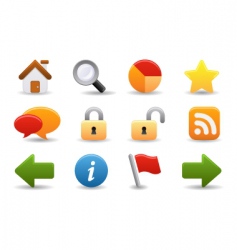 Web icons smooth series vector image