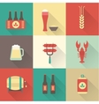 Beer icons set vector image