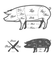 British UK cuts of pork vector image