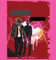 Urban dude on cellphone vector image