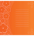 Flower frame the invitation vector image
