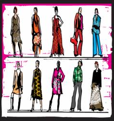 Fashion illustration vector image