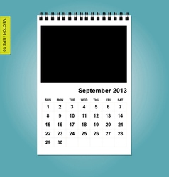 September 2013 calendar vector image