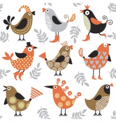 Pattern with birds vector image